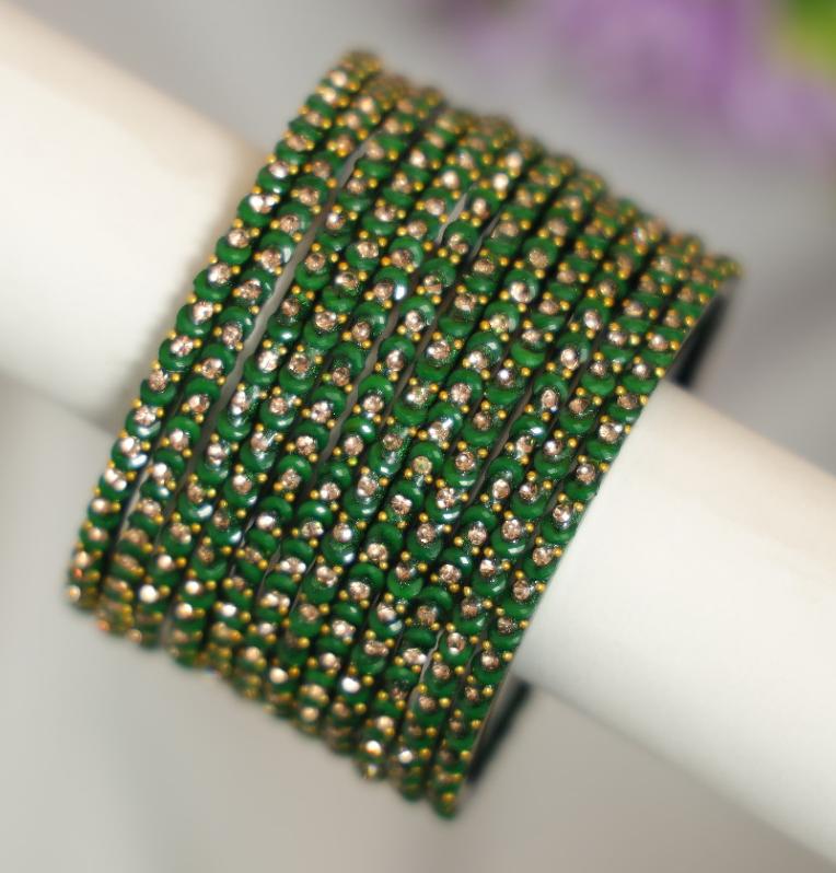 Zaaraa Emerald Moon/Ram Ji Stone Designer Bangles