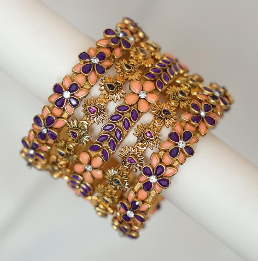 Zaaraa Twilight Blossom Royale Bangles