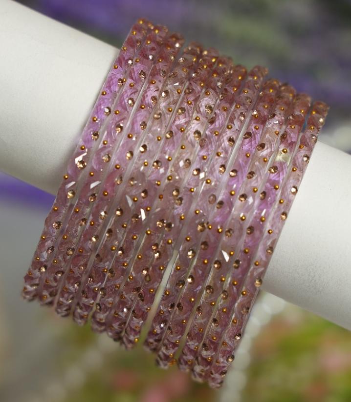 Aishwarya Bangles – Premium Crystal Stone Glass Bangle Set | 5 Colour Collection
