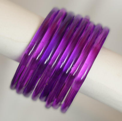 Zaaraa Violet Jelly Bangles Set of 8