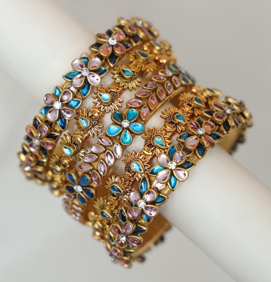 Zaaraa Twilight Blossom Royale Bangles